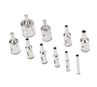EKFBQBGW 10pcs Diamond Coated Hss Drill Bit Set Tile Marble Glass Ceramic Hole Saw Drilling Bits for Power Tools 6mm-30mm,10pcs EKFBQBGW