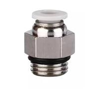 EKFBQBGW 10pcs PC BSPP White G 1/8" 1/4" 3/8" 1/2" BSPP Male x 4 6 8 10 12mm Pneumatic Pipe Fitting Valve Throttle Air Compressor(12-G02)