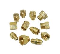 EKFBQBGW Brass M22 M14 M18 To 3/8" 1/2" 3/4" Thread Connector Transition Coupler Cleaning Copper Machine Repair Fitting(J)