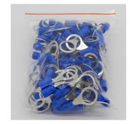 EKFBQBGW Conector de Cable con Terminal Aislado de Anillo Azul RV2-10, Apto for Cables de 1,5-2,5 mm, Terminal de crimpado, 100 Unidades/Paquete RV2,5-10 RV