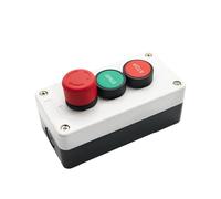 EKFBQBGW Emergency Stop Switch 10A 600V Push Button Switch Control BoxWaterproof Button Indicator Light Case Emergency Stop Reset Point Box(Start-Stop) EKFBQBGW