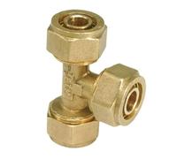 EKFBQBGW Fit PEX-AL-PEX Tube I.D x O.D 12x16/14x18/16x20/20x25mm Equal tee 3 Ways Brass Pipe Fitting For Solar Water Heater(26x32mm)