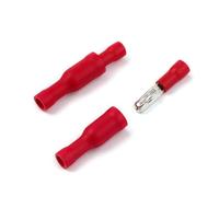 EKFBQBGW Kit Surtido de 100 Conectores Macho y Hembra de 22-18 AWG, terminales de crimpado eléctrico de 0,5-1,5 mm, Color Rojo