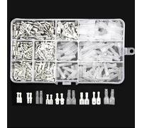 EKFBQBGW Kit Surtido de 315 Conectores Macho y Hembra aislados de 2,8/4,8/6,3 mm for Cables eléctricos, terminales de crimpado, Conectores de Horquilla