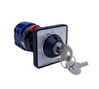 EKFBQBGW LW26 Three Position 20A Two Poles Changeover Cam Switch with Lock Key 22mm Hole YMW26-20YS3/2S1 EKFBQBGW