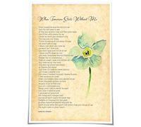 EKFBQBGW Memorial Wall Art with When Tomorrow Starts Without Me Poem, Framed Canvas Print for Sympathy Gift, Comfort for Loss of Loved One Framed,08x12inch(20x30cm)