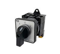 EKFBQBGW Rotary Cam Switch DIN Rail Mounting 3 Position 2 Poles 690V 20A Selector Changeover Control Circuit Dual Power YMW42-20/2 EKFBQBGW