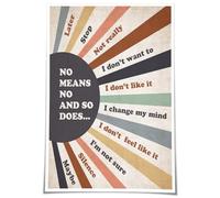 EKFBQBGW Teaching Children About Boundaries Poster - Body Safety & Respectful Behavior Educational Sign for School, Playroom & Counseling Office Unframed,08x12inch(20x30cm)