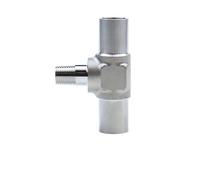 EKFBQBGW tee 3 Ways Reducer 6 8 10 12 mm 1/4 3/8 1/2 3/4 Inch Auto Weld Pipe Fitting Connector Spillter 316L Stainless Steel BA Grade(10-8-10mm)