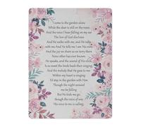 EKFBQBGW Vintage Floral Scripture Metal Tin Sign Garden Inspired Bible Verse Wall-Art Rustic Decor Gift for Women Home or Prayer Room 8 X 12 inch