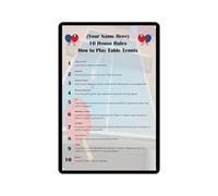 EKFBQBGW Vintage Ping Pong Sign Table Tennis Game Rules Instruction Chart Wall Decor for Rec Room Sports Bar Club House 8 X 12 in