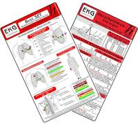 EKG Basic Set (er Set) - Herzrhythmusstörungen, EKG Auswertung - Medizinische Taschen-Karte