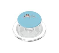 EKG con latidos del corazón de un Gato del Himalaya, Divertido: «Amo a mi Gato» PopSockets PopGrip para MagSafe