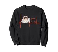 EKG con latidos del corazón de un Gato del Himalaya, Divertido: «Amo a mi Gato» Sudadera