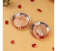 Ekhasa Juego de tortuga de cobre con charan para Vastu con placa de cobre, tortuga para la buena suerte para el hogar, tortuga Fengshui con deseo secreto y riqueza, Kachuwa, artículos de buena suerte