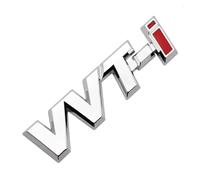 EKHNMTCM Emblema de guardabarros de coche con logotipo de VVTi de metal 3D, insignia de maletero trasero compatible con Camry Corolla Yaris Auris VVT I, accesorios adhesivos Fácil de instalar, solo ha
