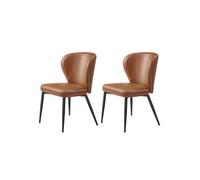 EKHO Colección - Juego de 2 Sillas de Comedor Marrón Caramelo