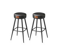 EKHO Colección - Juego de 2 Taburetes de Bar Negro Tinta