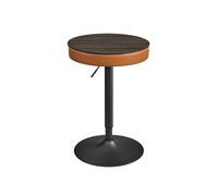 EKHO Colección - Mesa de Bar Regulable en Altura Marrón Ceniza y Marrón Caramelo