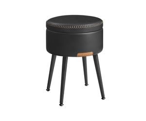 EKHO Colección Puff Almacenaje Negro Tinta