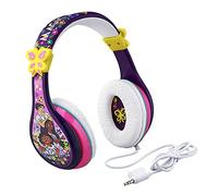 eKids Disney Encanto - Auriculares con Cable para niños, para la Escuela, el hogar o los Viajes, sin enredos, con Control de Volumen, Conector de 3.5 mm, Incluye Divisor de Auriculares