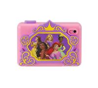 ekids Disney Princess - Cámara infantil con tarjeta SD, cámara digital para niños con grabación de video y calcomanías digitales integradas para fanáticos de los juguetes de princesa
