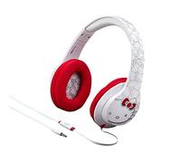 EKids Hello Kitty SI-M15HY.FXV6 - Auriculares con micrófono (Incluye Bolsa de Viaje (Blanco/Rojo)