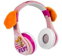 eKids Paw Patrol Skye - Auriculares inalámbricos Bluetooth 5.0, Color Rosa, sobre la Oreja, 45 Horas de reproducción, Incluye Cable Auxiliar, Volumen reducido para niños, Escuela