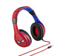eKids Spiderman - Auriculares para niños (Control de Volumen, diseño Cara de Spiderman) Color Rojo y Azul