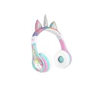 eKids Unicorn - Auriculares Bluetooth inalámbricos con micrófono, Incluye Cable Auxiliar, Volumen reducido, Auriculares Plegables para niños, para Escuela, hogar o Viajes