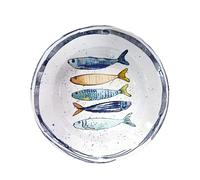 Ekilikua Home Vajilla de cerámica con dibujos de peces | Cuenco Cerámica | Plato de Cocina | Fuente Vajilla de Porcelana Vintage Diseño | Ideas de Regalos Hogar (29 Ø, Plato Pasta)
