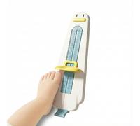 EKIMOS - Podómetro de bebé y niño (0-8 años) - Regla de medición precisa en CM para el tamaño del Zapato, Dispositivo de medición Ajustable, sólido de ABS y juguetón - Evita Errores de Talla - Blanco