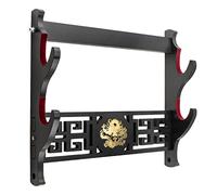 Ekkhysis Loong,Soporte de pared para espada de terciopelo de 1 nivel, soporte para Katana, sable de luz de Rapier, hoja de cosplay Tanjirou Demon Slayer soporte para armas (Loong 2 niveles)