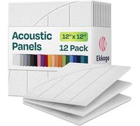 Ekkogo Carve - 1 cuadrado biselado de polifibra (12 unidades), 30 cm, color blanco