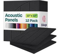 Ekkogo Carve - 1 cuadrado biselado de polifibra (12 unidades), 30 cm, color gris oscuro