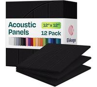 Ekkogo Carve 1 cuadrado biselado de polifibra (12 unidades) 30 cm de profundidad, negro