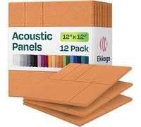 Ekkogo Carve - 2 cuadrados de polifibra biselada (12 unidades), 30 cm, color naranja