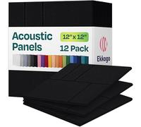 Ekkogo Carve - 2 cuadrados de polifibra biselada (12 unidades), 30 cm de profundidad, color negro