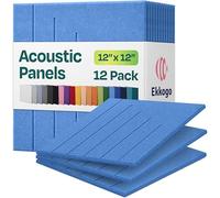 Ekkogo Carve - 3 cuadrados biselado de polifibra (12 unidades), 30 cm, color azul