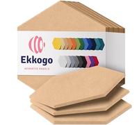 Ekkogo Paneles acústicos, paquete de 12 paneles de pared insonorizados de 12 x 10.4 x 0.4 pulgadas, paneles de sonido de alta densidad para amortiguar el sonido, [Hexágono camello suave]