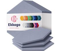 Ekkogo Paneles acústicos, paquete de 12 paneles de pared insonorizados de 12 x 10.4 x 0.4 pulgadas, paneles de sonido de alta densidad, hexágono gris oscuro
