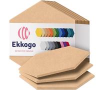Ekkogo Paneles acústicos, paquete de 12 paneles de pared insonorizados de 14 x 12.1 x 0.4 pulgadas, paneles de sonido de alta densidad, hexágono de camello suave
