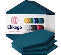 Ekkogo Paneles acústicos Paquete de 12 paneles de pared insonorizados de 14 x 13 x 0.4 pulgadas, paneles de sonido de alta densidad para amortiguar el sonido, [hexagonal turquesa oceán]