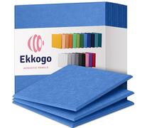 Ekkogo Paneles acústicos, paquete de 12 paneles de pared insonorizados, paneles de sonido de alta densidad de 30.5 x 30.5 x 0.10.2 cm, cuadrados azules