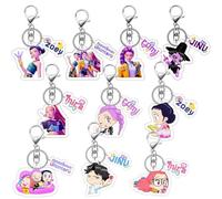 EKKONG Juego de 10 llaveros Dem0n Hun-ters, llavero acrílico de anime regalos para fanáticos, coleccionistas, niños y adultos, llavero colorido Hun-trix para bolsa, mochila, decoración de teléfonos