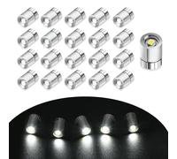 EKKONG Mini LED 20 Piezas Mini Luz LED Adhesiva Mini Luces LED Pilas Blanco Positivo Mini Lampara LED Accesorios Casa de Muñecas Miniatura Foco LED DIY Artesanía, Modelo 3D de Lámparas Decorativas