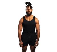 Ekkovision Beaters - Camiseta sin mangas para hombre, mezcla de algodón y elastano, tela acanalada cómoda y duradera, elige una talla más grande, Negro -, Medium