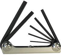 EKLIND 20812 Llave Allen hexagonal plegable con mango de acero, juego de 8 piezas SAE en pulgadas tamaños 3/32-1/4