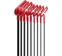 Eklind 53198 3/32 - 1/4-inch Tamaño Serie cojín Grip hexagonal T-Key Set con bolsa - acero (Juego de 8)