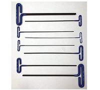 Eklind 55208 - Llave Allen hexagonal en T con agarre acolchado - Juego de 8 piezas métricas MM tamaños 2-10 (eje de 12 pulgadas)